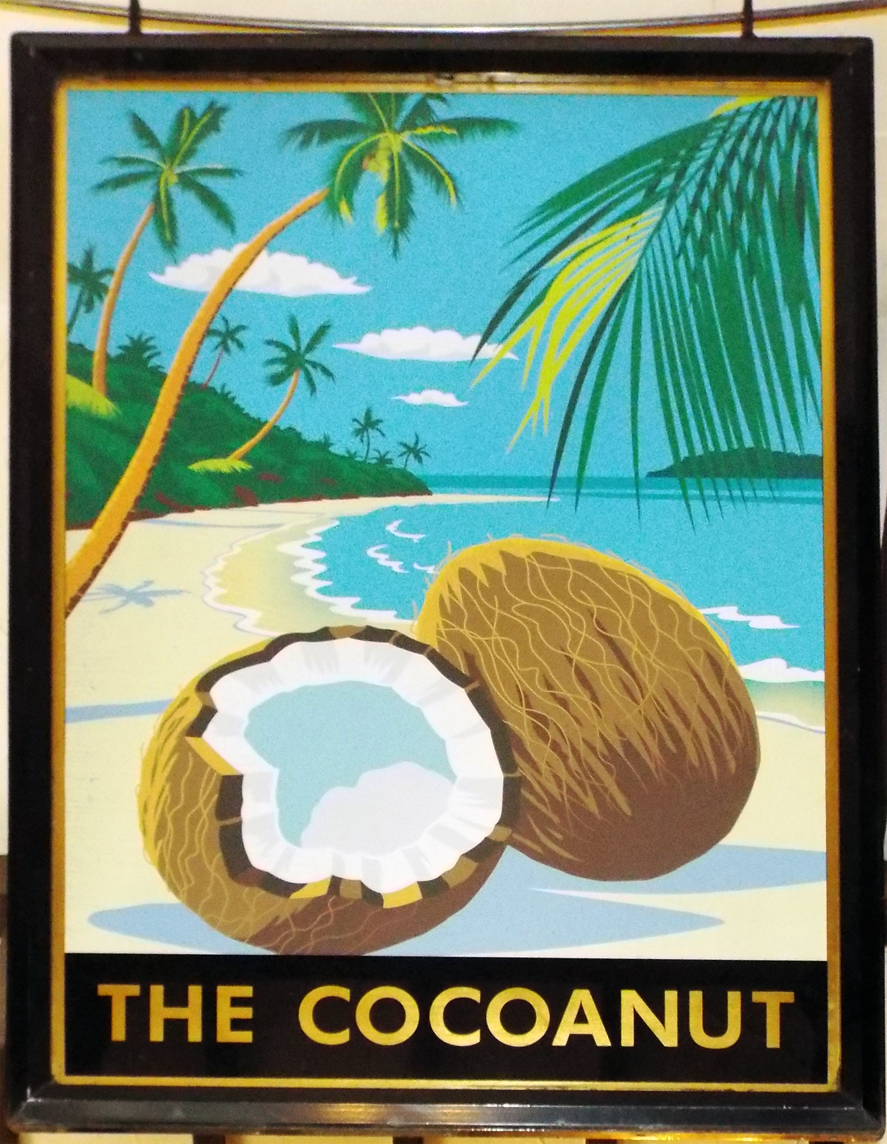 The Cocoanut Pub Sign, Kinston Upon Thames